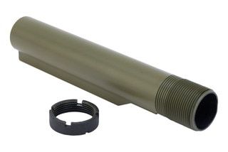 Bazooka Green AR-15 buffer tube with castle nut.
